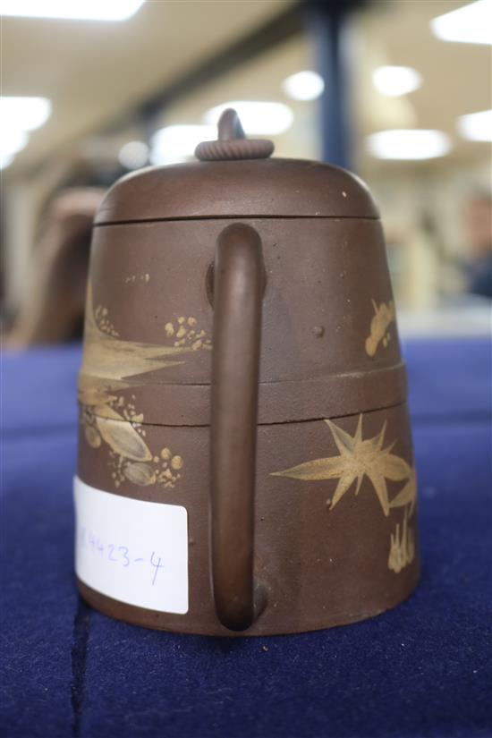 A redware teapot